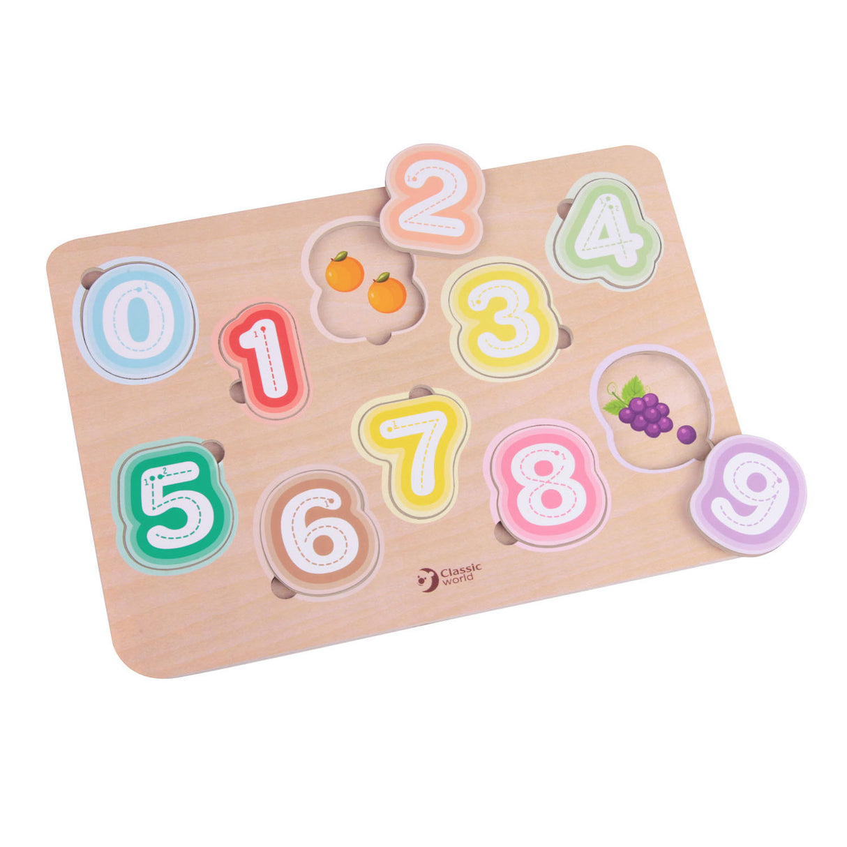 Figures de puzzle en bois du monde classique du monde