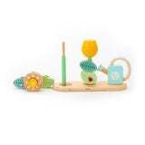 Classic World World World Wooden Stack Puzzle Bloementuin, 11DLG.