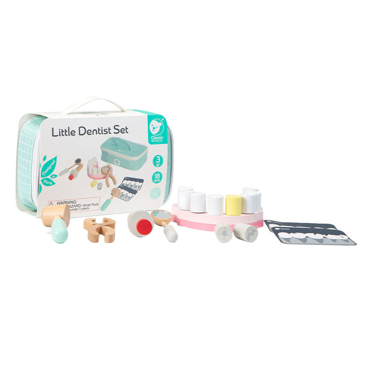 Classic World World Wheel Dentistent Set an Späichere Bag