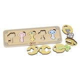 Classic World Wooden Castle keys and locks match game, 13dlg.