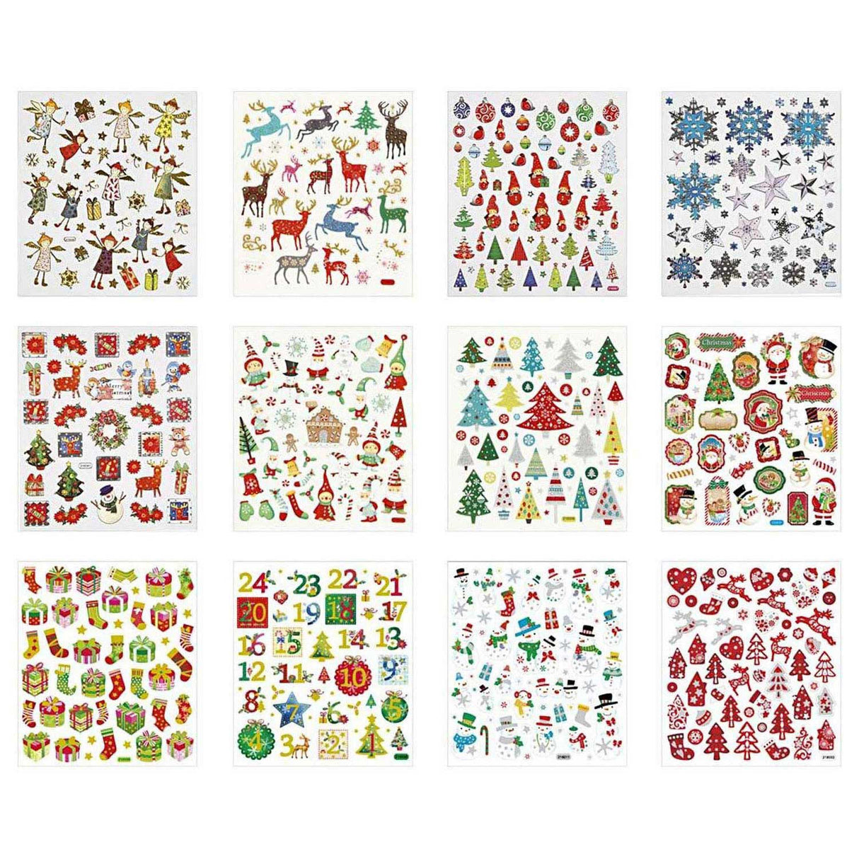 Sticker Package Chrëschtdeeg, 12vel
