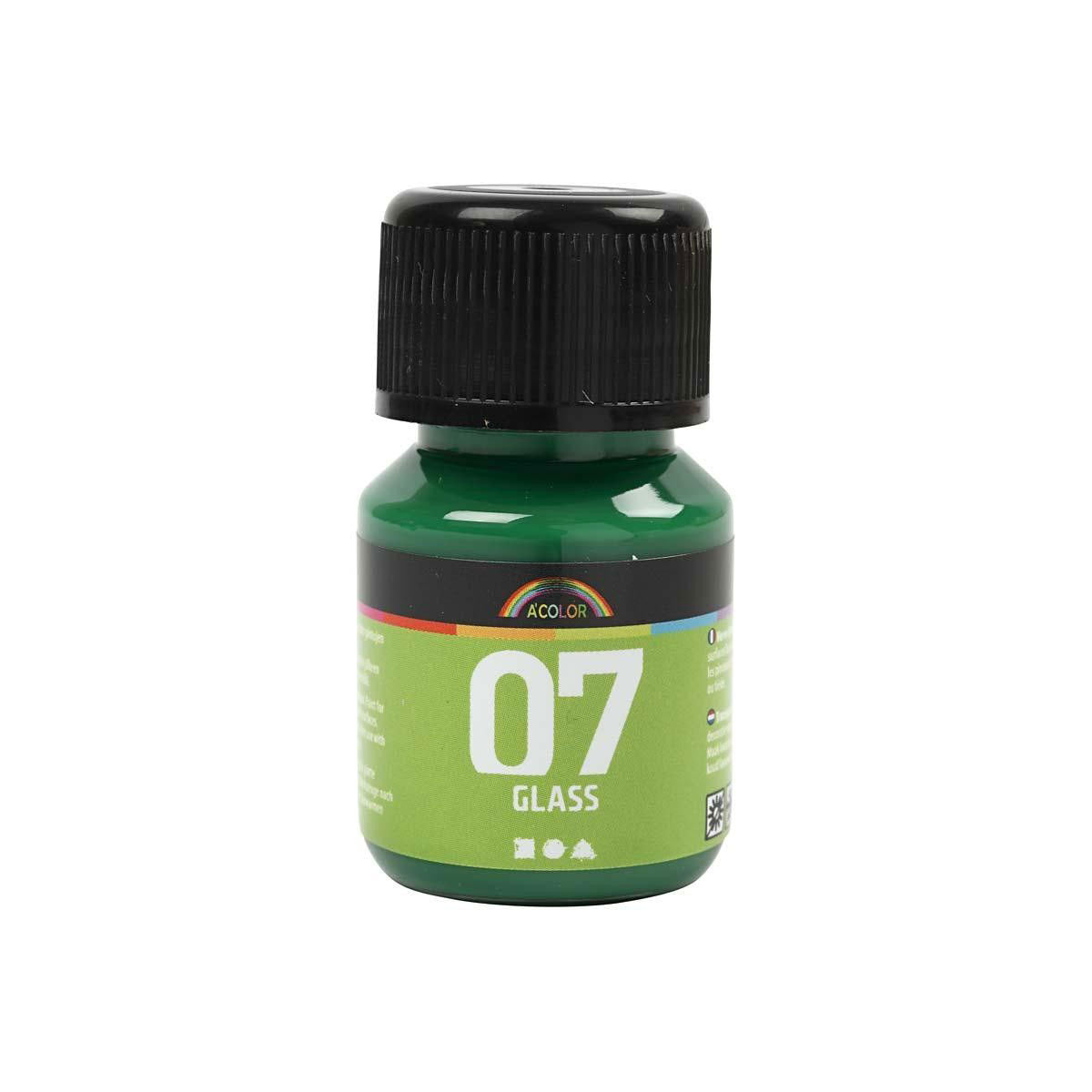 Trajna steklena barva - briljantno zelena, 30ml