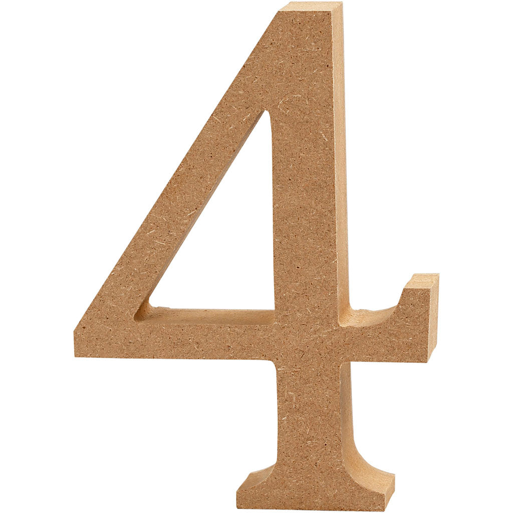 Creativ Company Nummer 4 MDF 13cm, 1.