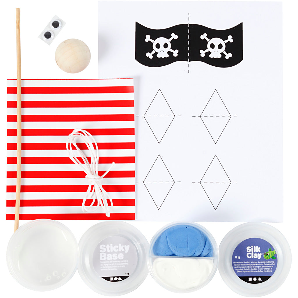 Creativ company mini creative kit eierdoos piratenboot