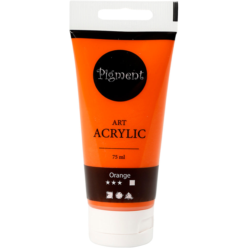 Pigment Art Acrylfarbe Orange, 75 ml