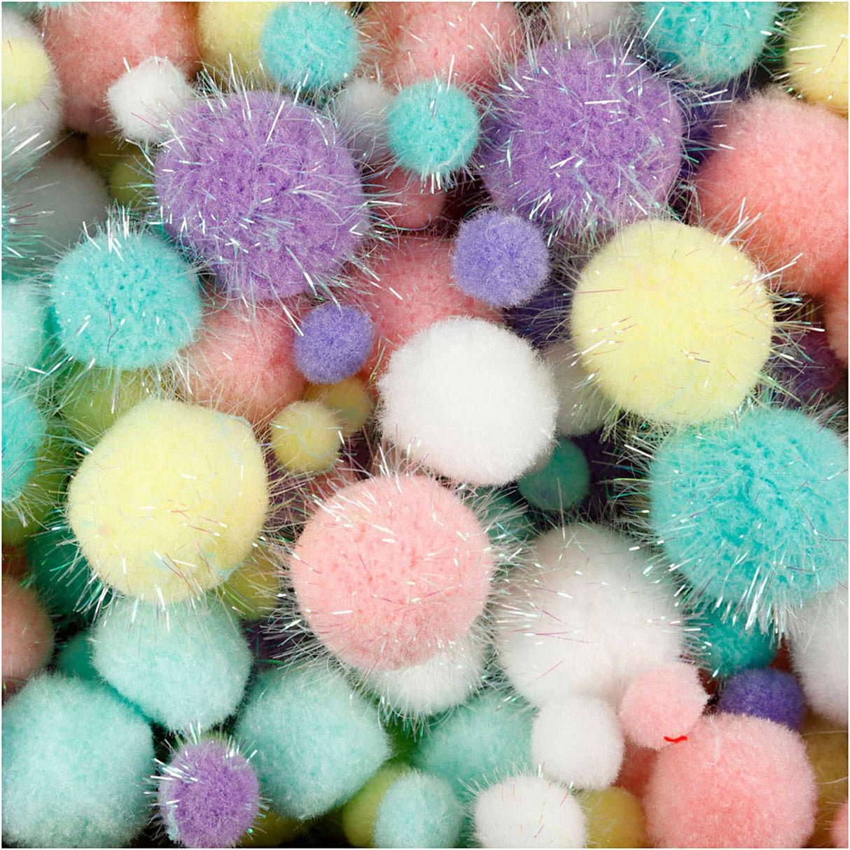 Pom-poms Pastell Faarwen, 400GR.