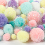 Pom-poms Pastell Faarwen, 400GR.