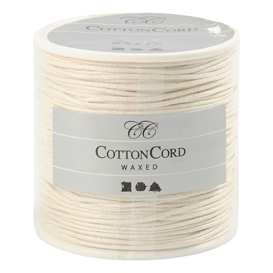 Creativ Company Cordón de algodón de espesor blanquecino 1 mm, 40 m