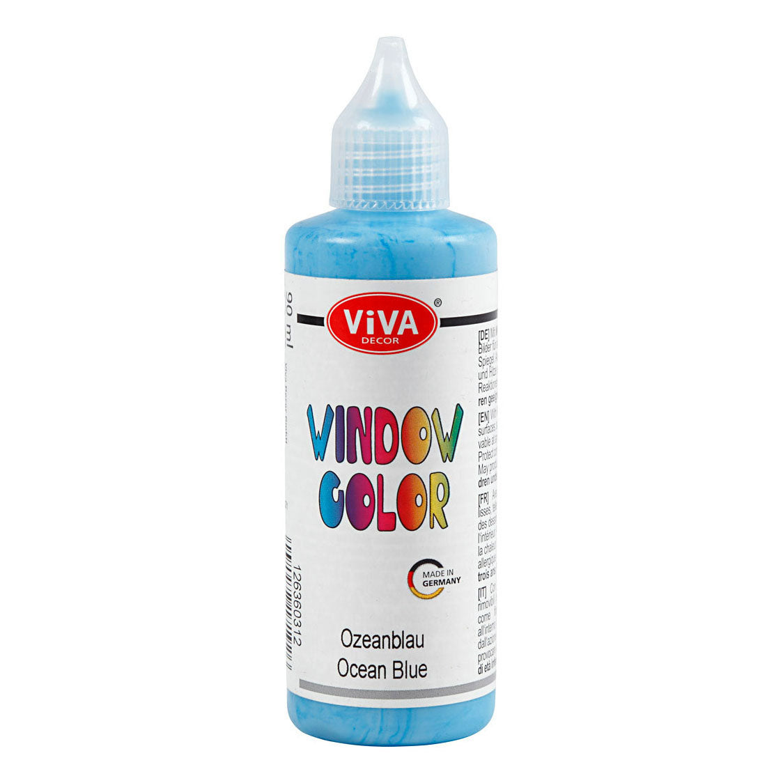 Creativ Company Okenske nalepke in steklena barva - svetlo modra, 90ml
