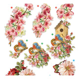 Creativ Company 3D sheets of flowers and birds, 4 sheets