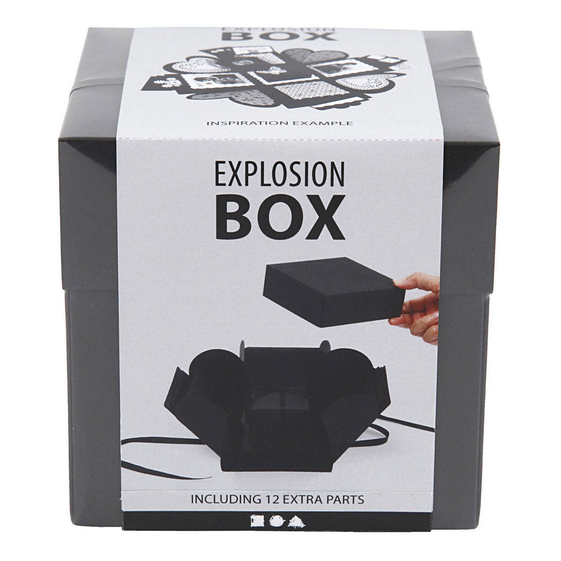 Creativ Company Explosion Box Geschenkbox Schwarzer Set
