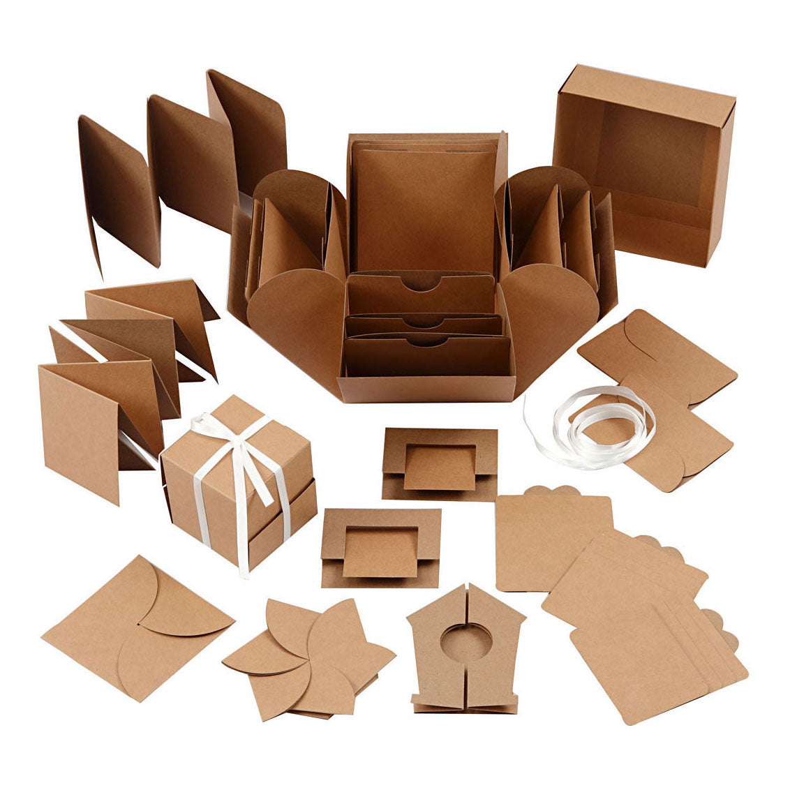 Creativ Company Explosion Box Geschenkbox Naturel Set
