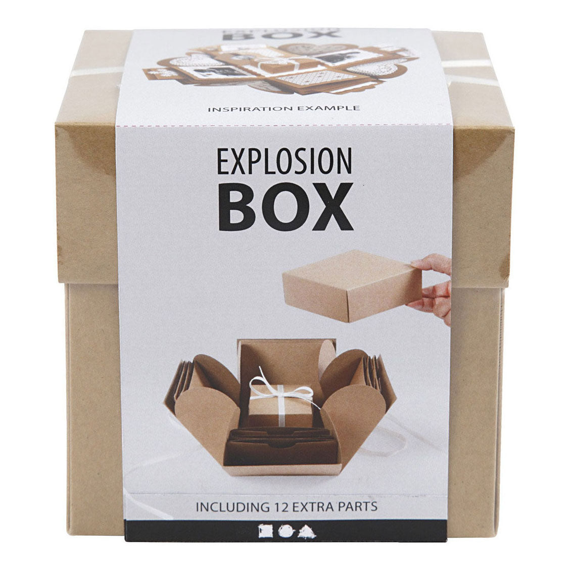 Creativ Company Explosion Box Geschenkbox Naturel Set