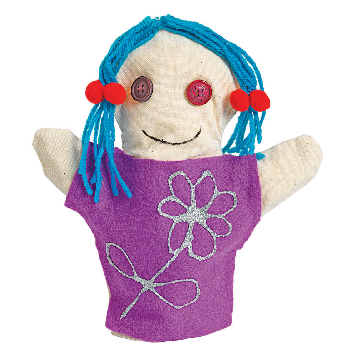 Koloratiounen - dekoréieren Är eege Canvas Hand Puppets, Set vun 12