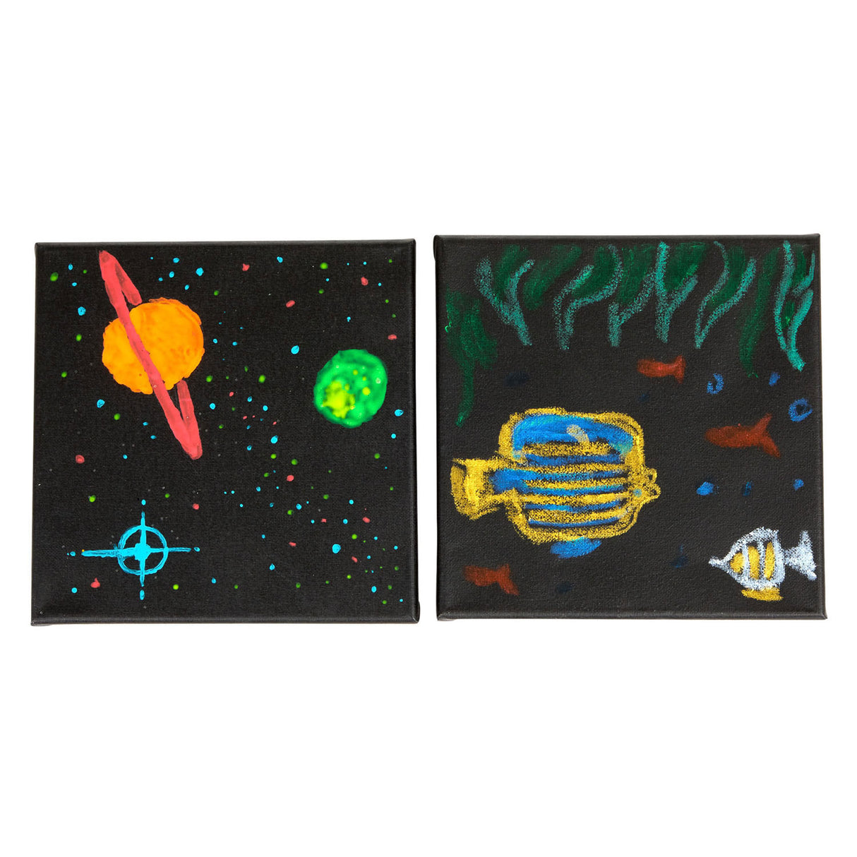 Colorations canvas black 20x20cm, 3st.