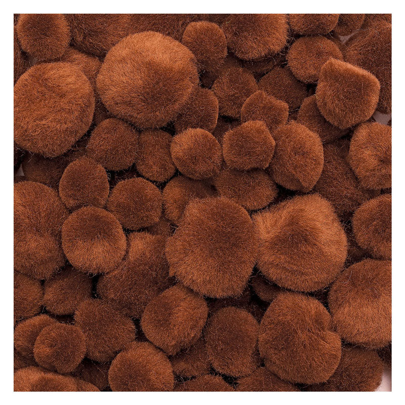 Colorations Pom Poms Bruin, 100th.