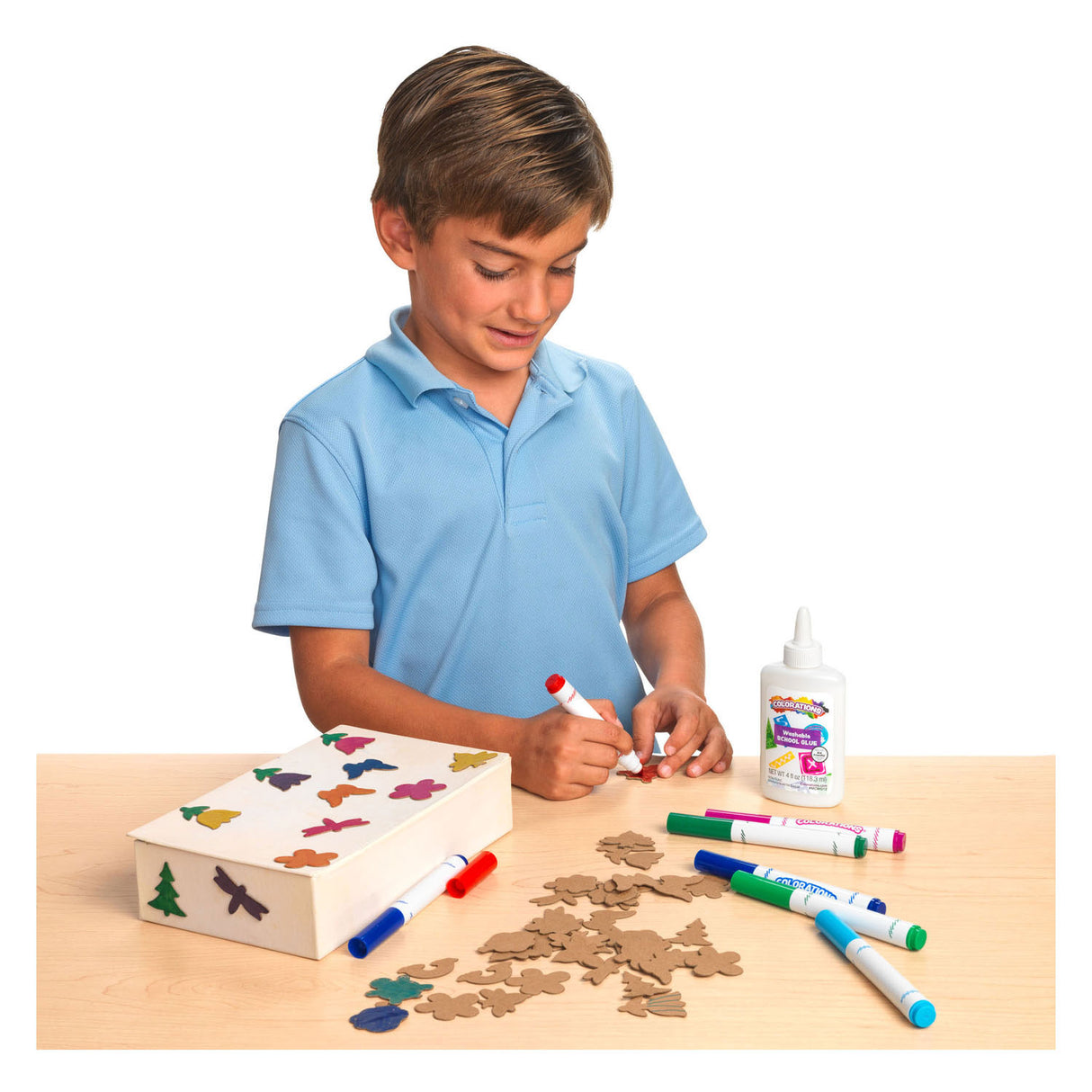 Colorations - Papier adhesive shapes natural shades, 250st.