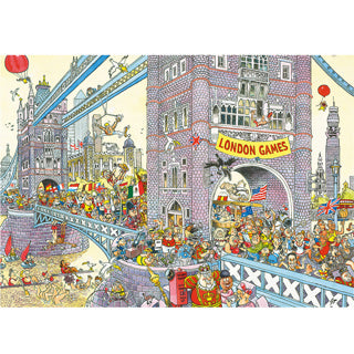 Jumbo Washij Retro Mystery 8 Puzzle Jigsaw - The Last Hurdle!, 1000st.