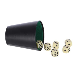 Tasse de dice de base 9 cm vert noir