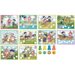 Bambolino hračky Fien a Teun Educational Stamp Set 14-SECE