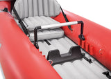 Excursión de kayak inflable Pro K1 305 cm de vinilo rojo de 3 piezas