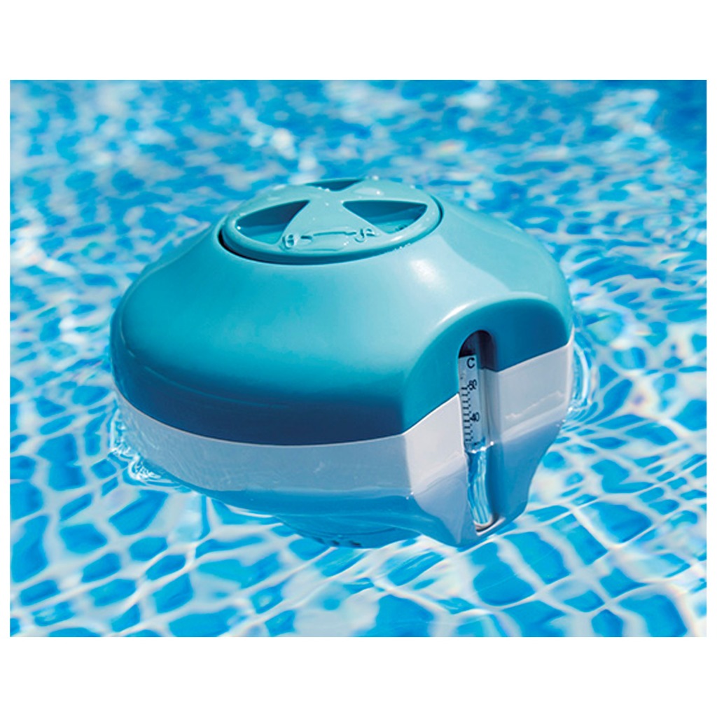 Intex 2-i-1 klordriver med termometer