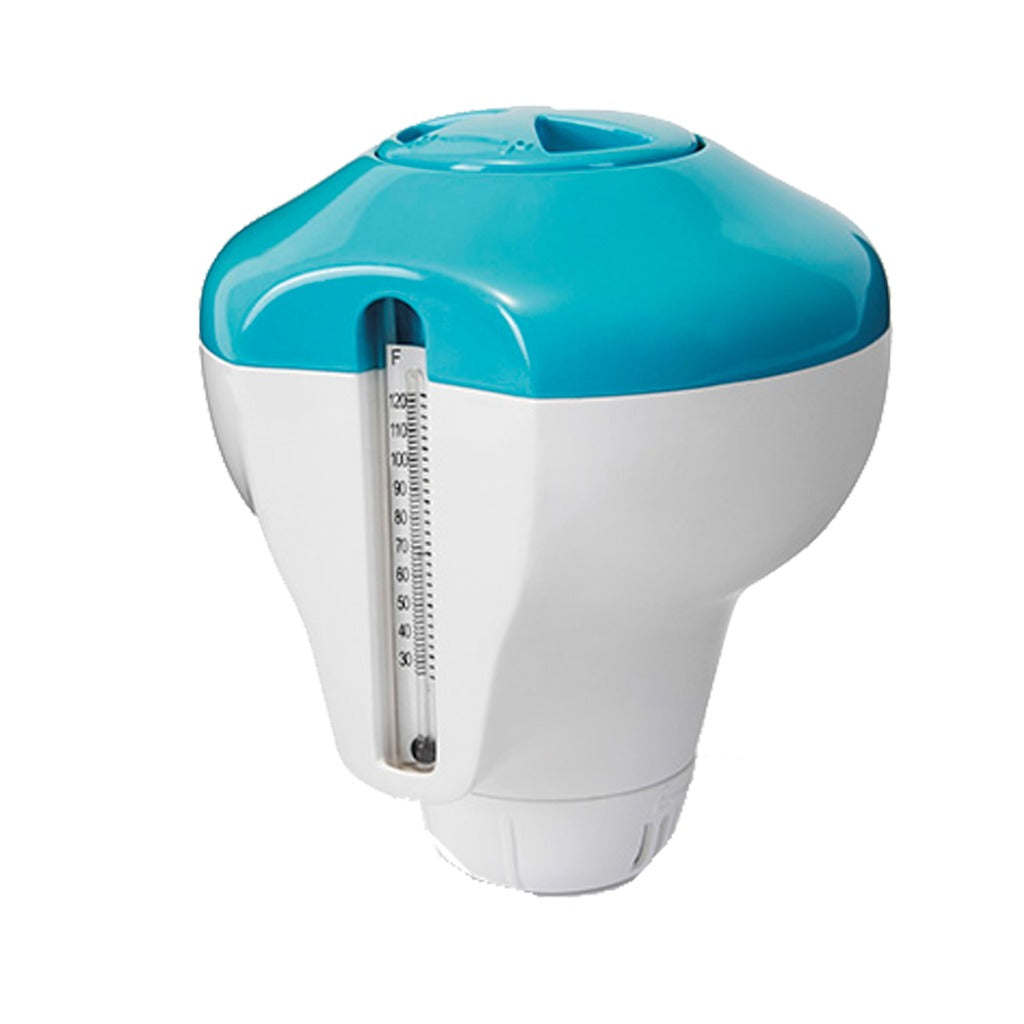 Intex 2-i-1 klordriver med termometer