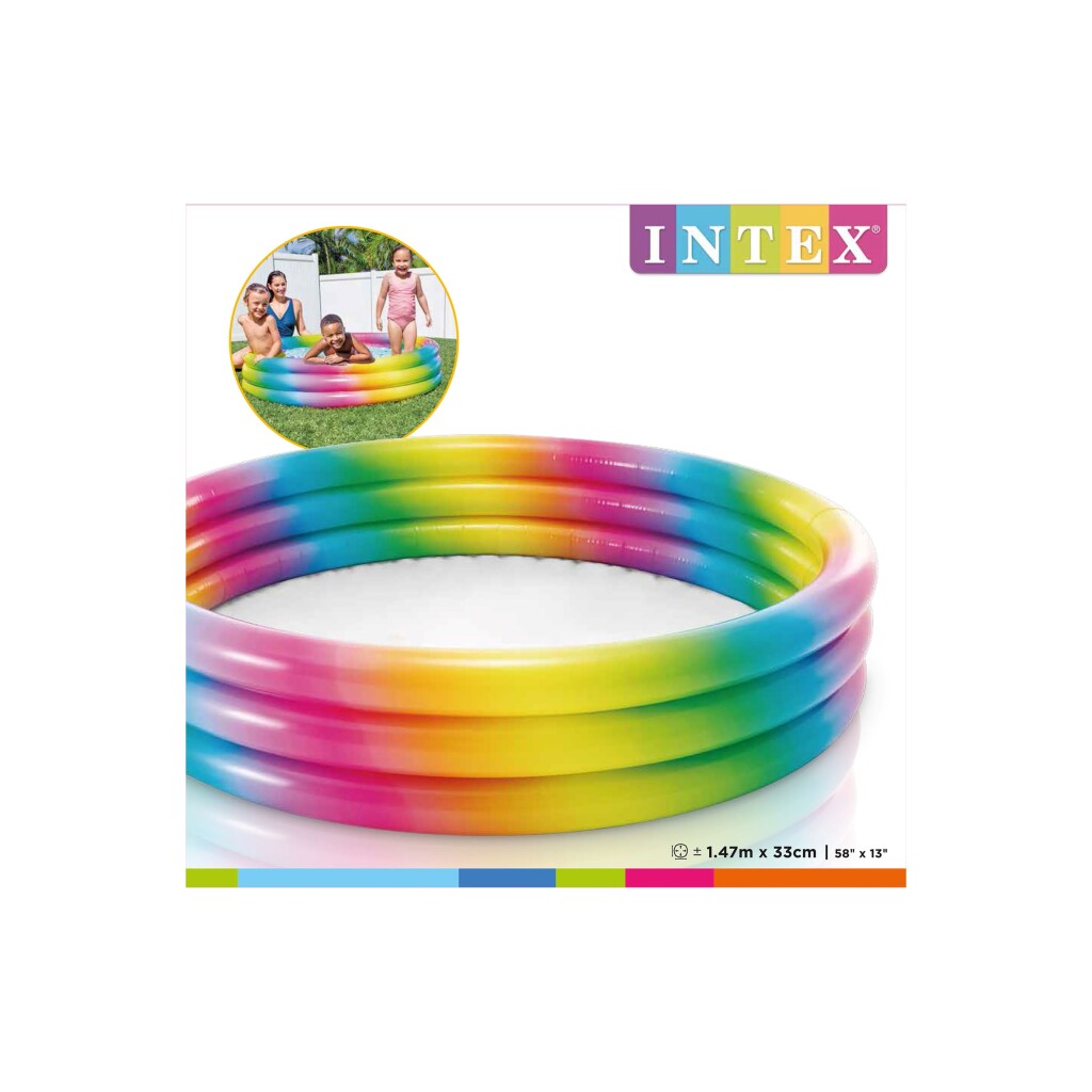 Intex uppblåsbar pool regnbåge ombre