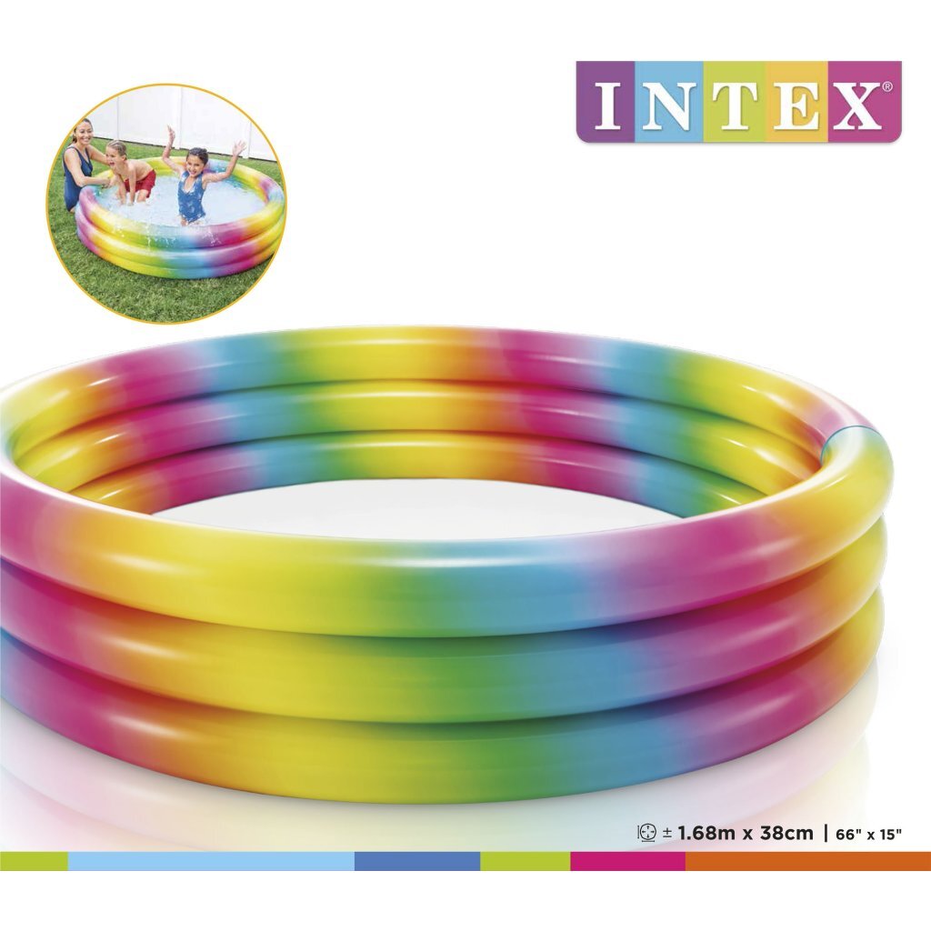 Intex uppblåsbar pool regnbåge ombre