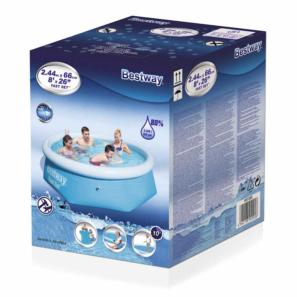 Bestway bazén nafukovací rychlý nastavení kolem 244x66 cm 57265