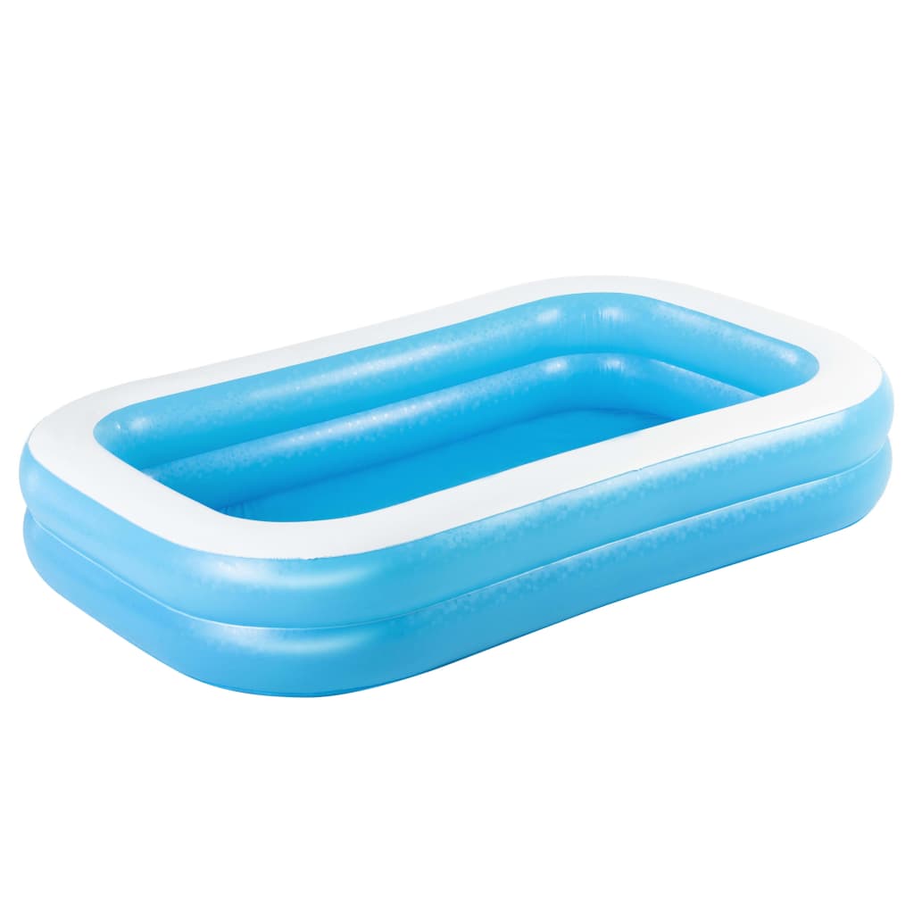 Bestway Family Swimming Pool Rectangular Uppblåsbar 262x175x51cm Blue White