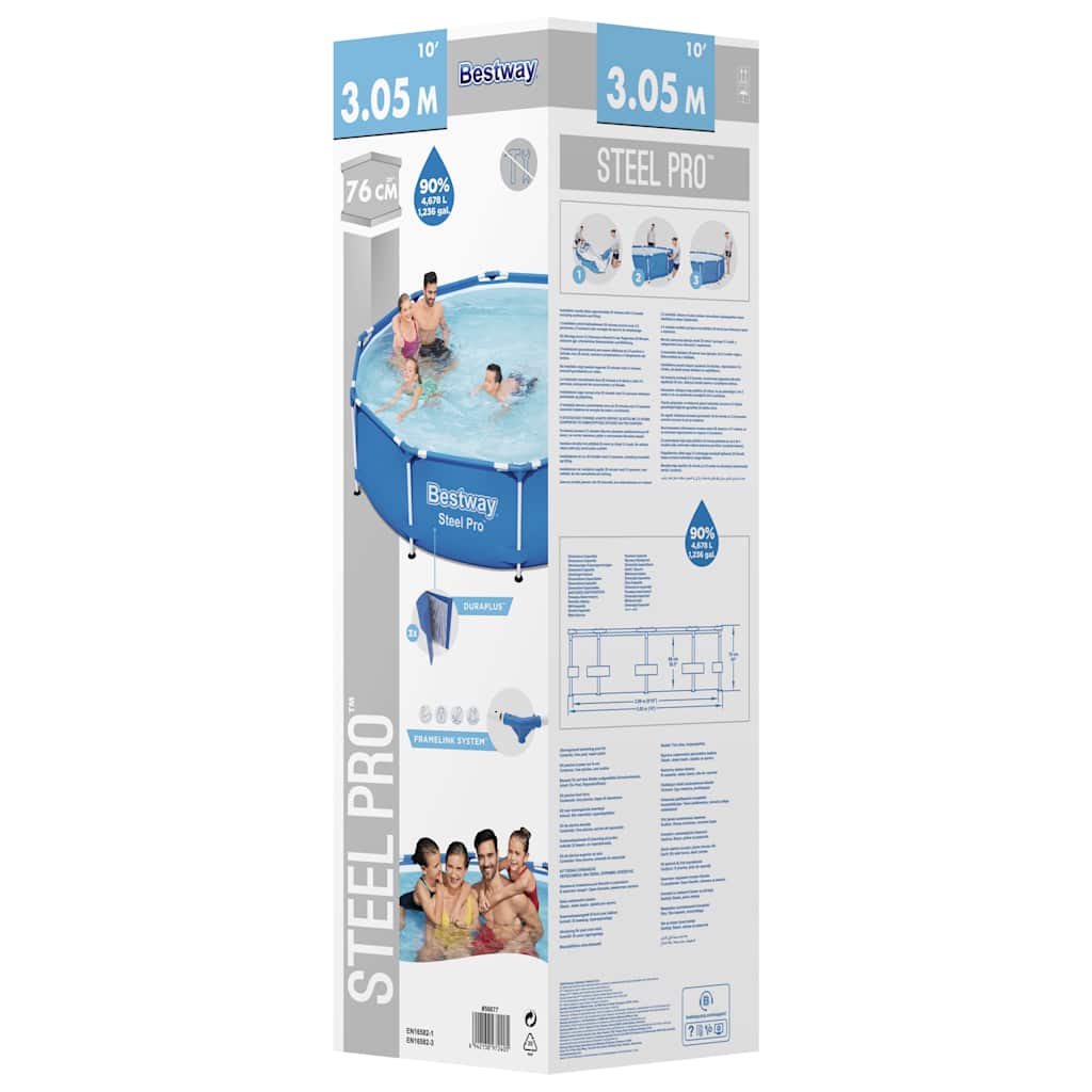 BESTWAY SWIPING Pool Steel Pro 305x76 cm