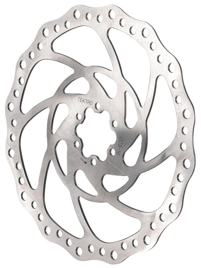 KT Tero Tr203-16 Rotor de disque de frein Ø203 mm 1,85 mm à 6 points argent
