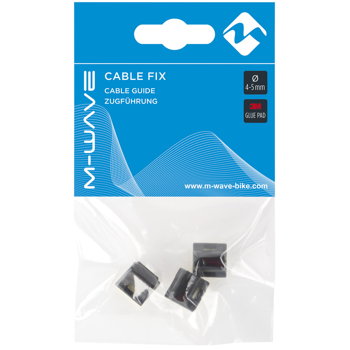 M-Wave kabelkursus 4-5 mm sort (3 stykker)