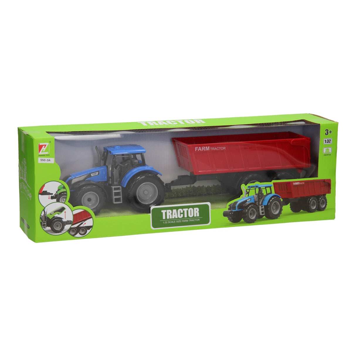 Tractor with trailer 1:32