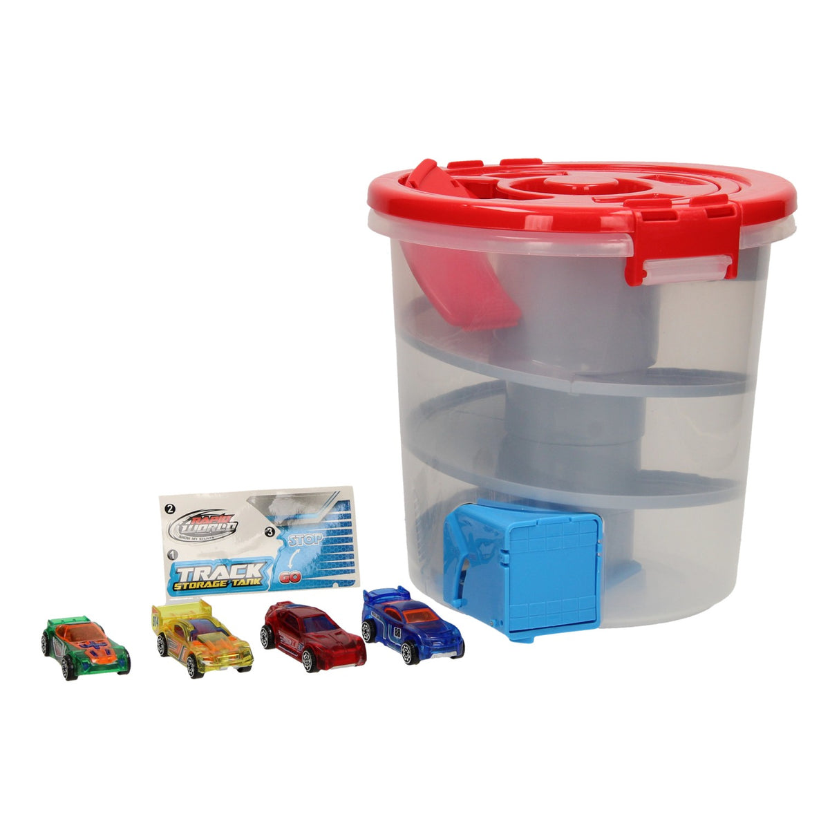 Race track and storage box cars 2in1