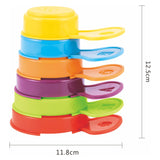 Stacking cups with handle, 6dlg.