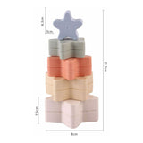 stacking stars pastel, 5st.