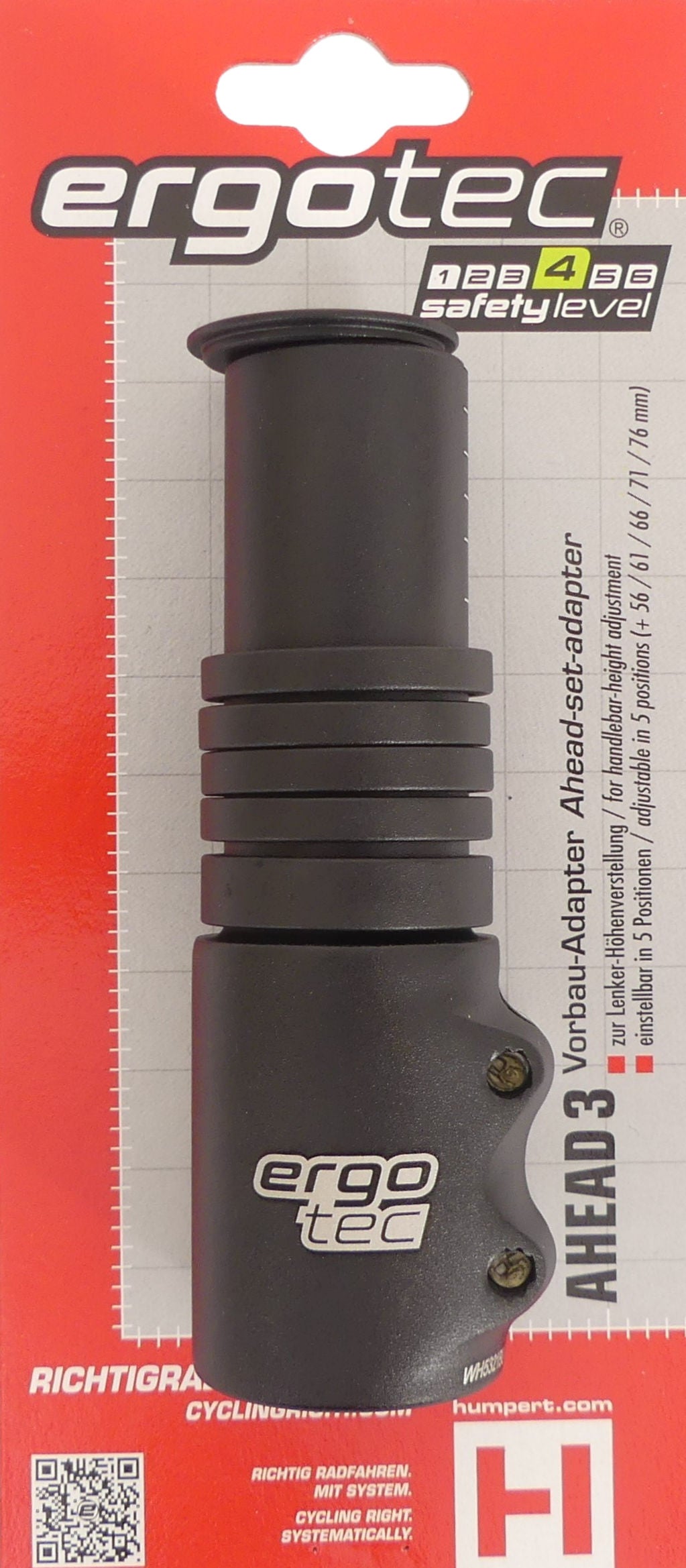 STEM rozsah ergotec Areved 3 - 1-1 8 AL6061 T6 - Černý písk