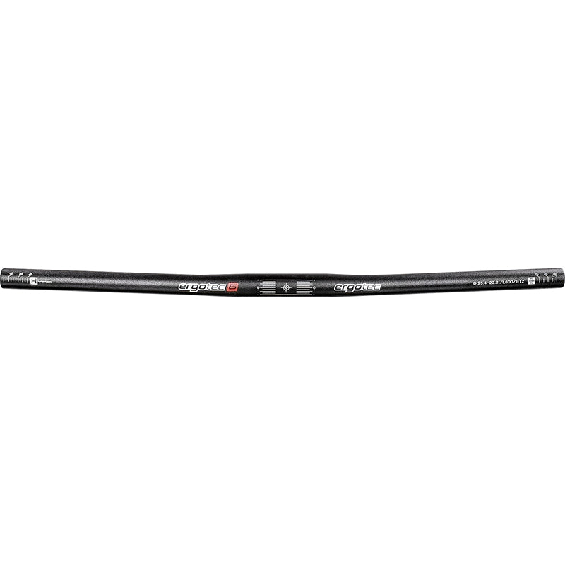 Ergotec styrer fladstang 25,4x600 mm sort