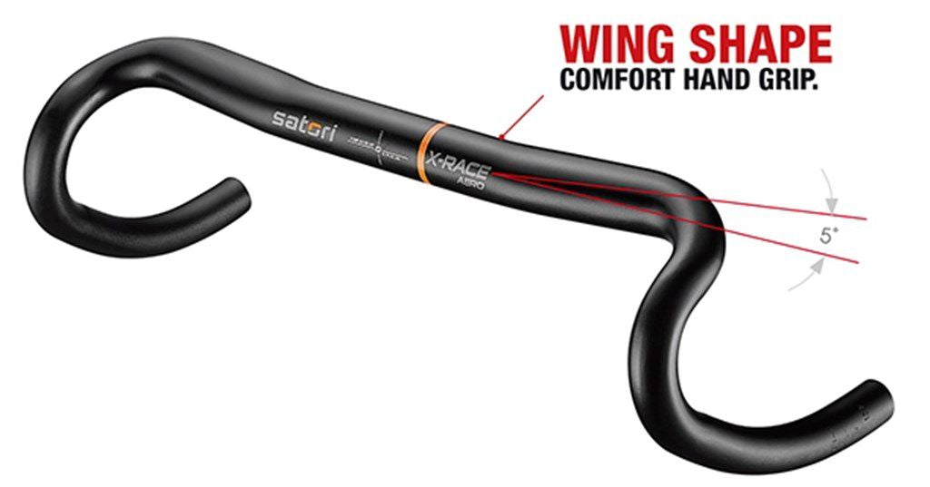Satori Lenkung X-Race Aero Ø31.8mm B = 420 mm Matt Schwarz