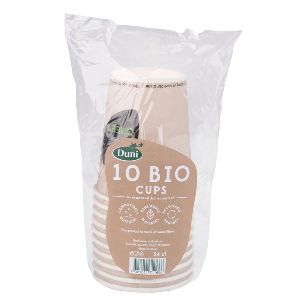 Duni Bio -Einwegbecher, die Sie für grüne 240 ml 10 Stück ausgewählt haben