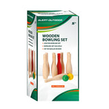 Alert alert outdoor wooden bowling set