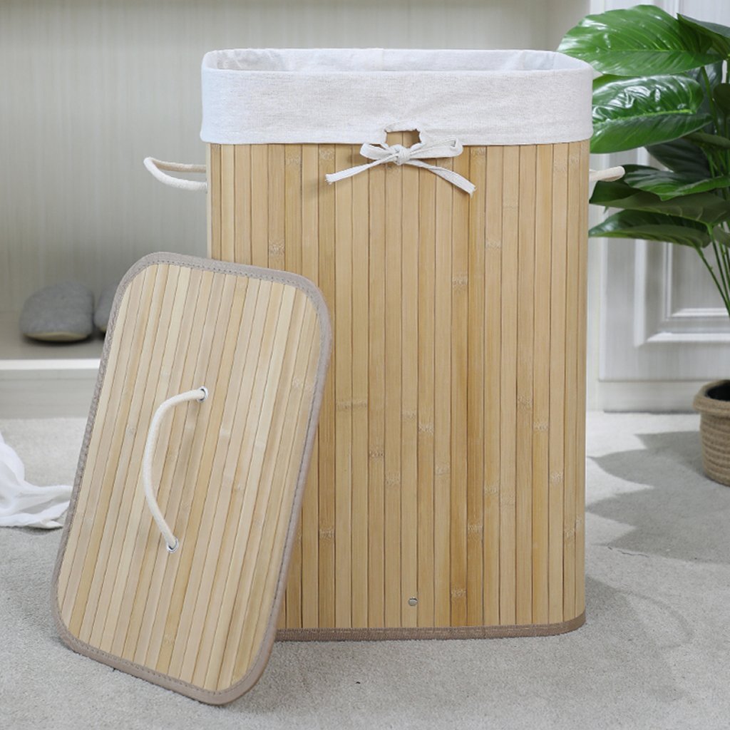 Homesthyle Pro vnteckular Bambus Wäschkuerfkuerf 40x3036 cm natierlech