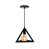 Homestyle Pro Mk007-B Industrial Pyramide Hanging Lamp 25x22 cm Black Metall