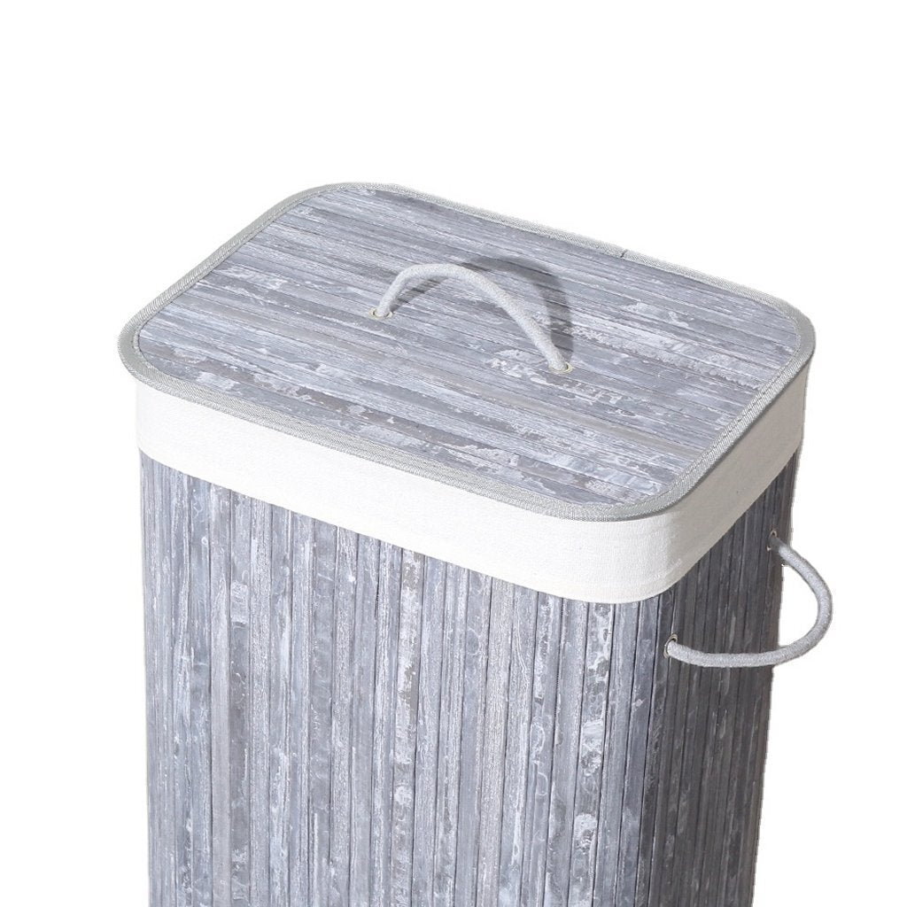 Homesthyle Pro vnteckular Bambus Wäschkuerf am 40x30360 cm Grauwns