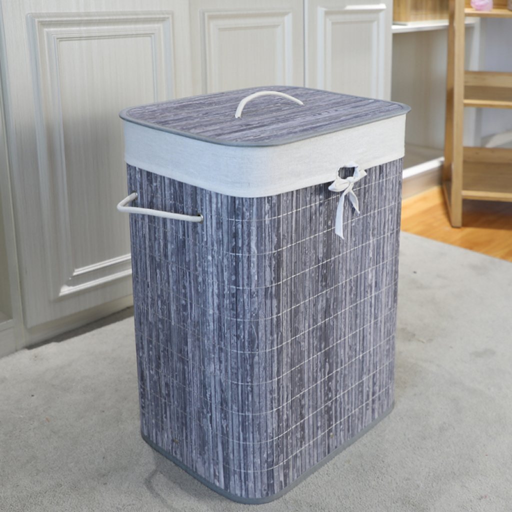 Homesthyle Pro vnteckular Bambus Wäschkuerf am 40x30360 cm Grauwns