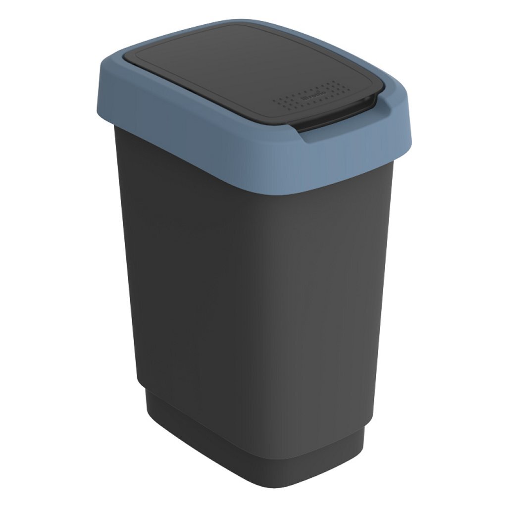 Rotho Twist Abfallbehälter 10L Horizonblau Anthrazit