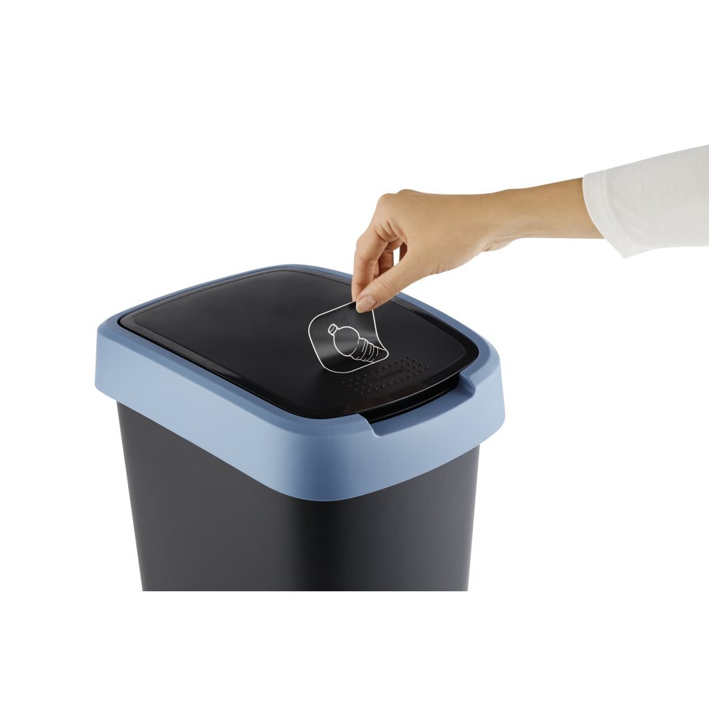 Rotho Twist Abfallbehälter 10L Horizonblau Anthrazit