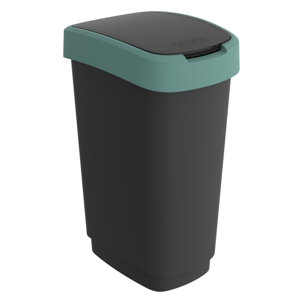 Rotho Twist Waste Bin 50l Mistel -Grün Anthrazit